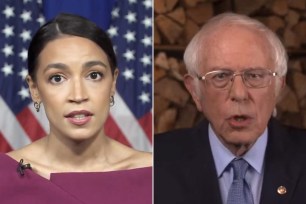 AOC and Bernie Sanders