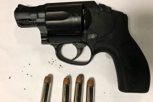 A firearm recovered after the arrest