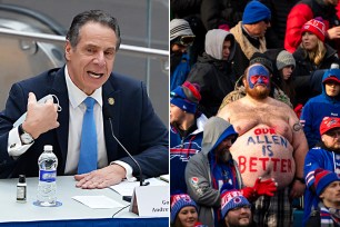 Andrew Cuomo Buffalo Bills 6,700 fans NFL playoff game