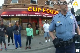 Body camera footage of former Officer Derek Chauvin during George Floyd's arrest.