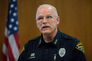 Chief of Tucson Police Chris Magnus discusses an officer-involved shooting during a press conference