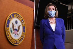 Speaker of the House Nancy Pelosi, D-Calif., holds a news conference on Capitol Hill in Washington