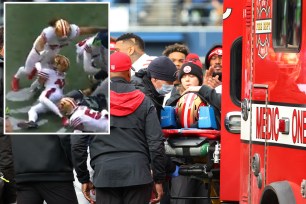 Trenton Cannon injury ambulance 49ers