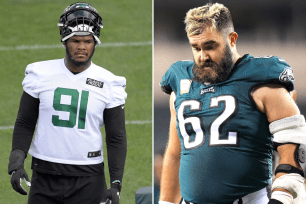 John Franklin-Myers and Jason Kelce