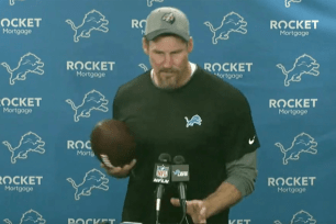 Lions coach Dan Campbell dedicates game ball to Oxford community