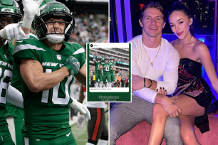 Sophia Culpo celebrates Braxton Berrios' big Jets game