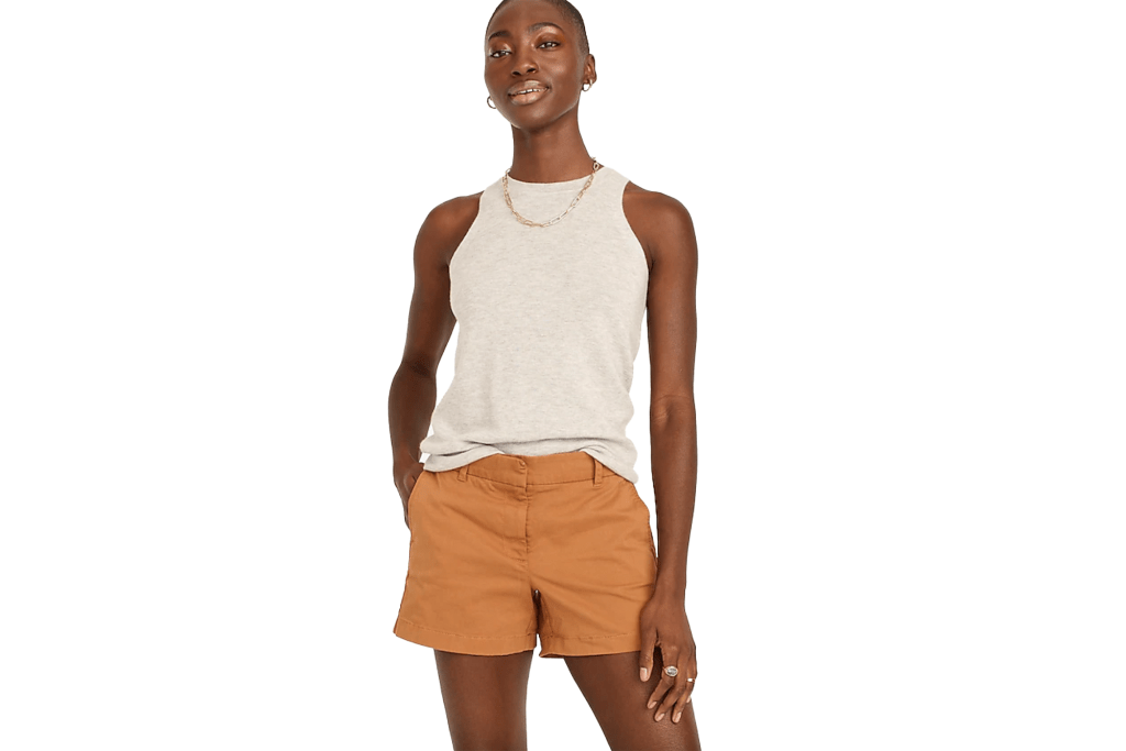 J.Crew 4" Stretch Chino Short, brown