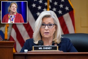 Vice Chair Liz Cheney, R-Wyo., speaks as the House select committee investigating the Jan. 6 attack on the U.S. Capitol holds a hearing at the Capitol in Washington, Tuesday, June 28, 2022.