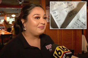 A server at a Pennsylvania restaurant was surprised with a $3,000 tip on a $13 bill from an out-of-town customer.