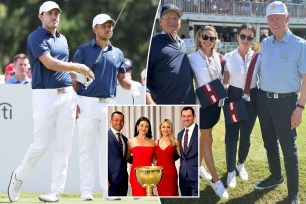 Patrick Cantlay's fiancee, Xander Schauffele's wife hang with George W. Bush, Bill Clinton at Presidents Cup