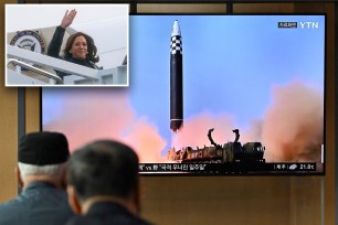 Missile Launch; Kamala Harris.