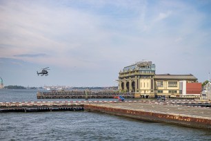 The Staten Island ferry terminal on the south end of Manhattan