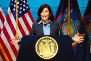 Gov. Kathy Hochul's administration is being sued for allegedly cutting access to specialty doctors for government workers and retirees covered by the Empire Health Plan.