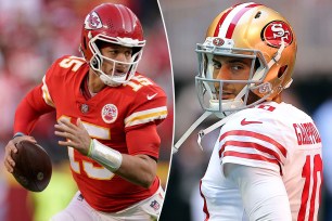 Patrick Mahomes and Jimmy Garoppolo, who faced each other in Super Bowl LIV, will meet again Sunday.