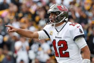 Tampa Bay Buccaneers quarterback Tom Brady aims to keep Tampa Bay in first place in the NFC South.