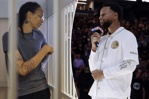 Curry gave a birthday shoutout to Brittney Griner and called for her release out of Russian custody before the Warriors' game against the Lakers.