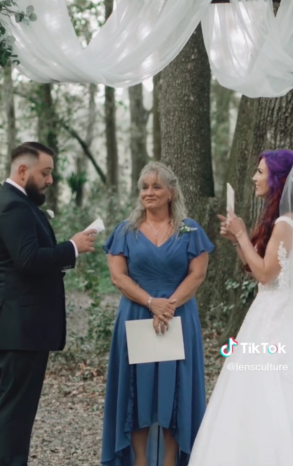 Michael, his mom, and Destiny (from left to right).