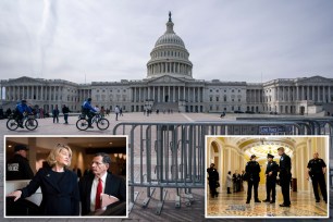 Senate officials instituted new security protocols after a Maryland man was arrested for secretly taping a Republican lunch meeting in the US Capitol. Sens. Cynthia Lummis and John Barrasso, both Wyoming Republicans.