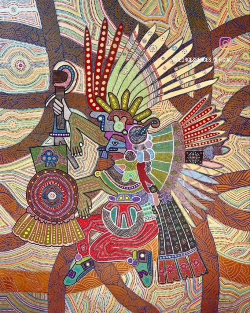 Hunter Biden painting showing what looks like an Aztec god