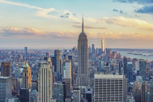 Buildings in Manhattan, New York.