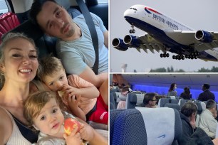 British Airways passenger Jade Crosland and her family