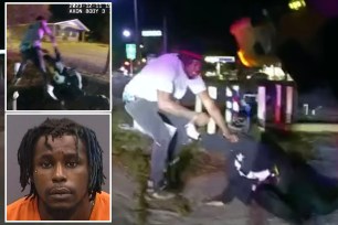 Keon Hodge, 28, is behind bars after dragging a deputy 49-feet while handcuffed and resisting taser shots during an arrest-gone-wrong in Tampa, Florida.