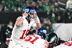 Tommy DeVito was benched at halftime for the Giants against the Eagles on Dec. 25, 2023.