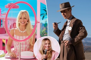 Margot Robbie claimed Tuesday that an "Oppenheimer" producer tried to get her to change the release date of "Barbie."