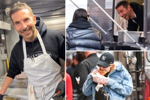  Bradley Cooper spotted slinging cheesesteaks in NYC — and Gigi Hadid, Irina Shayk drop by