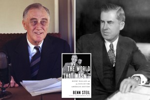 composite image of book, and fdr with henry wallace