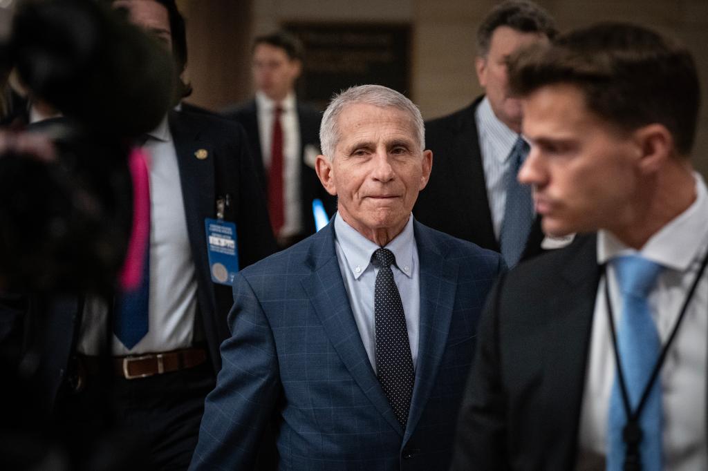 Dr. Anthony Fauci, former director of the National Institute of Allergy and Infectious Diseases (NIAID), arrives for a closed-door interview with the House Select Subcommittee on the Coronavirus Pandemic at the U.S. Capitol January 8, 2024 in Washington, DC.