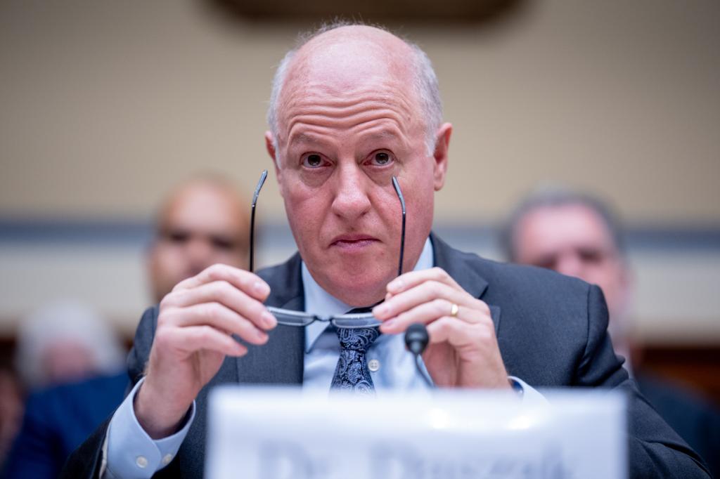 EcoHealth Alliance President Dr. Peter Daszak appears during a House Select Subcommittee hearing on the Coronavirus Pandemic on Capitol Hill on May 1, 2024 in Washington, DC. 