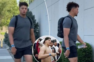 Patrick Mahomes can't escape "dad bod" buzz. 