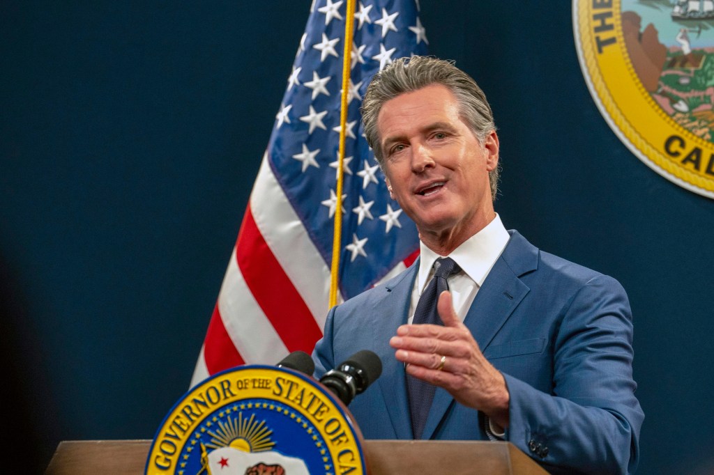 California Governor Gavin Newsom, a rising star in the Democratic Party who many observers expect could seek the presidency in a future election, performed marginally worse, trailing Trump 39% to 42%.