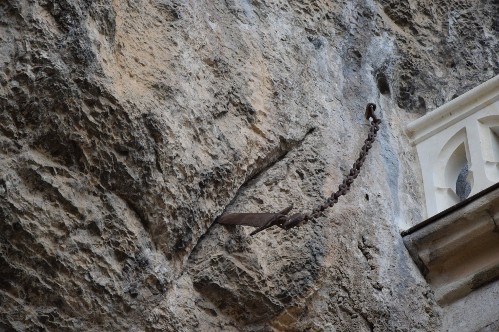 The Durandal sword appears to have been taken by a thief from its stone in the tiny medieval town of Rocamadour, where it was one of the town’s main attractions