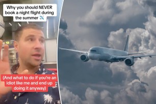 Meteorologist Chris Bianchi warned against booking flights on summer nights as they are the most prone to delays.