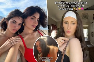 (Left) Kylie and Kendall Jenner on a a yacht in Mallorca. (Right) Lifestyle influencer Natalia. (Inset) Fitness influencer @ProteckPhilippe.