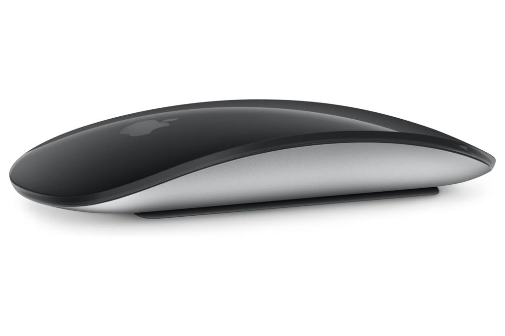 Close-up view of an Apple Magic Mouse