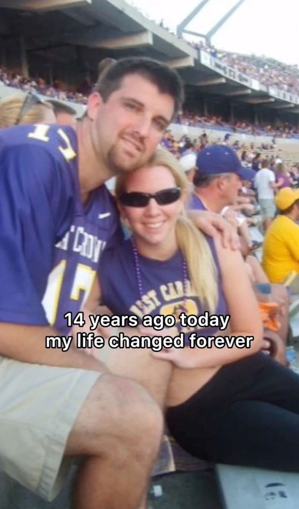 A screenshot from paralyzed bride Rachelle Chapman, 38, from Raleigh, North Carolina.