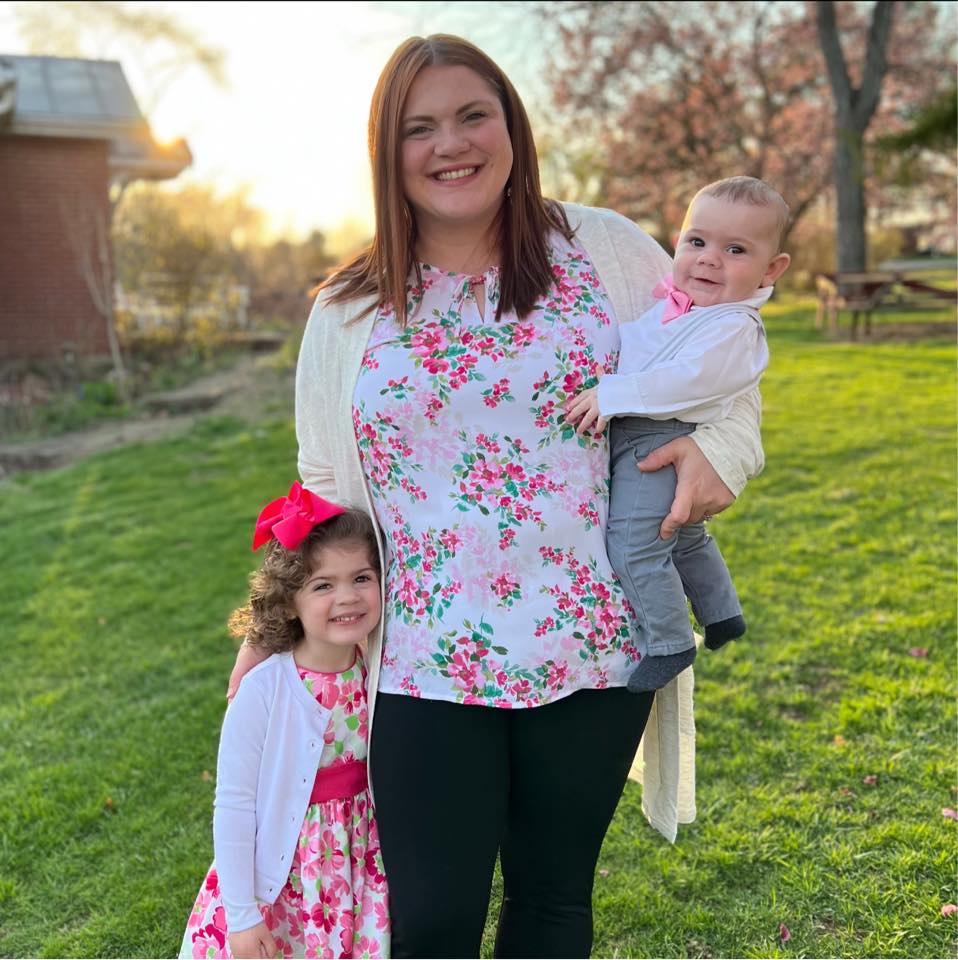 Emily Perna, from West Virginia, with her kids.