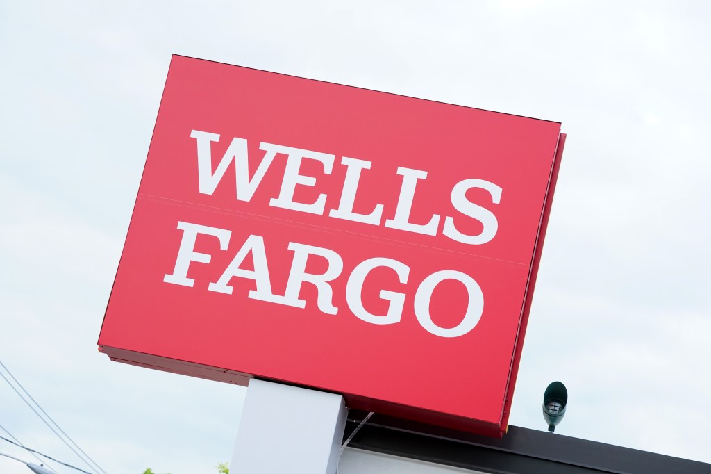 A Wells Fargo sign.