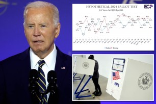 President Joe Biden delivers remarks during the NATO 75th anniversary celebratory event at the Andrew Mellon Auditorium on July 9, 2024 in Washington, DC