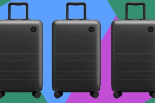 A group of black luggage