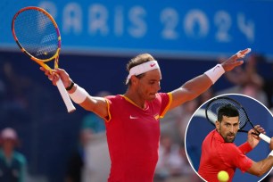 Rafael Nadal will face Novak Djokovic during the second round of the Olympics.