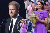 Prince Harry reportedly congratulated Kate Middleton on her Wimbledon appearance: 'He was happy to see her out'