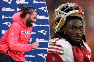 Patriots linebacker Matthew Judon reposted a trade proposal that would send him to the 49ers for wideout Brandon Aiyuk.