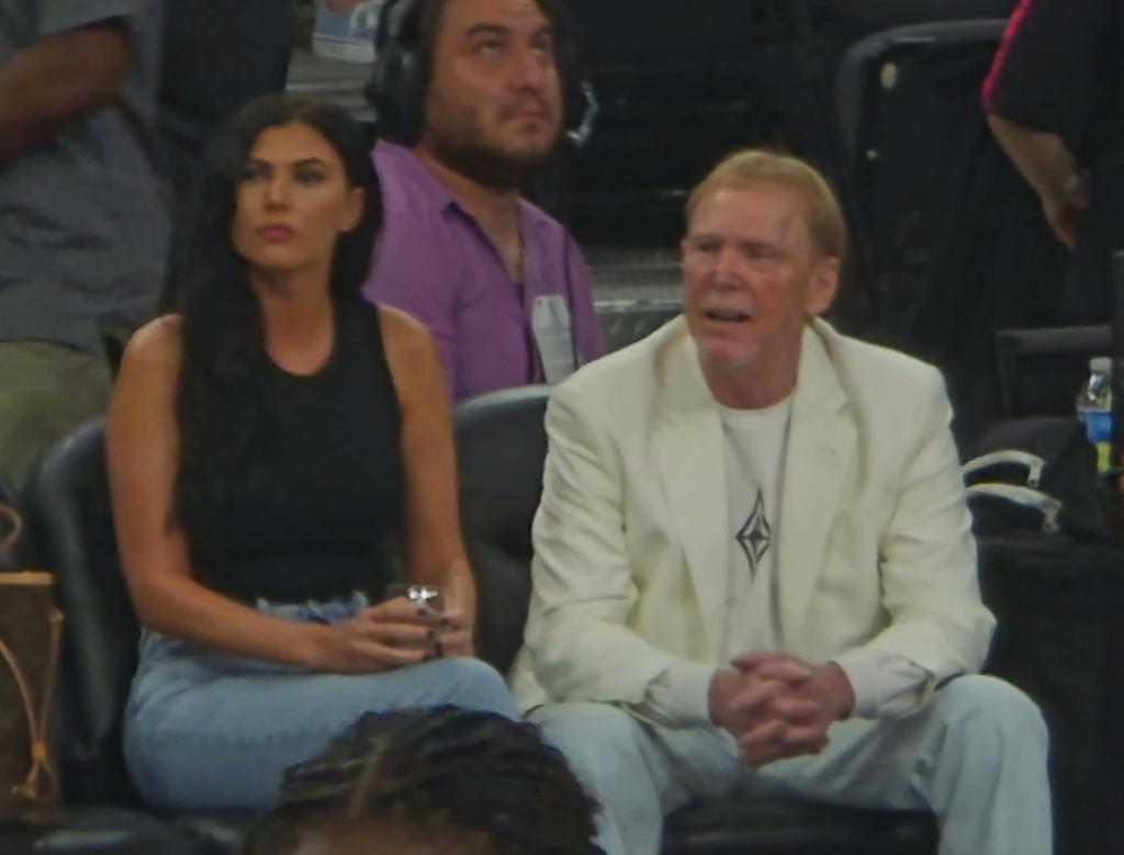 Mark Davis attended the Aces' win over the Fever on July 2, 2024, with a mystery companion.