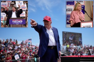 Dozens of fired-up Donald Trump supporters in Las Vegas gathered Monday to learn how to monitor balloting this November as the GOP’s chair Michael Whatley declared the state a "wing state."