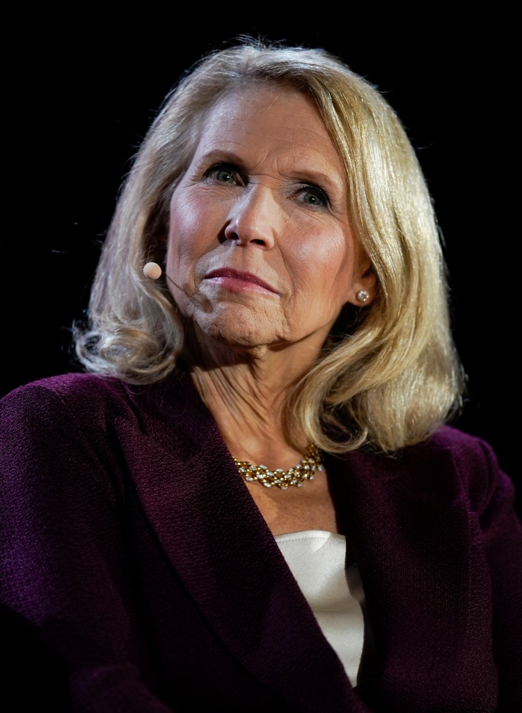 Shari Redstone looking a little cross.