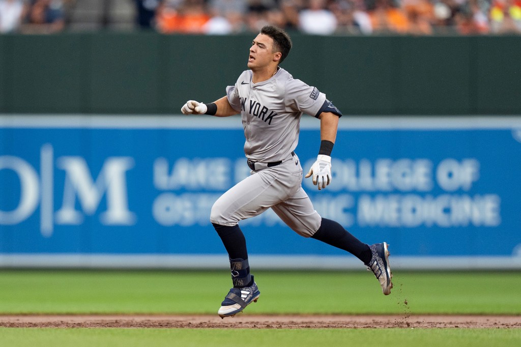 Anthony Volpe scored a run for the Yankees on Friday during their win against the Orioles.